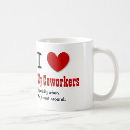Taza De Café Amor divertido del humor I de la oficina MIS