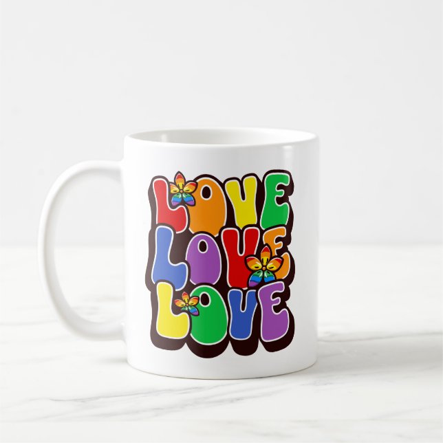 Taza De Café Amor en arco iris (Izquierda)