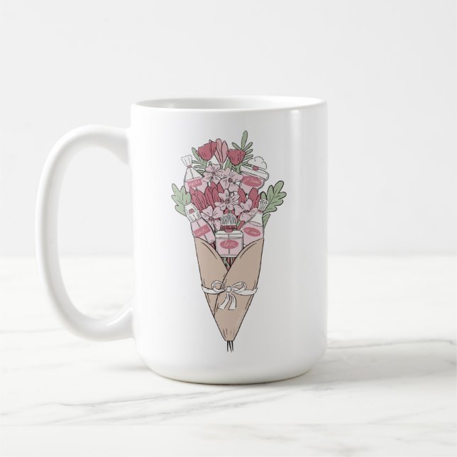 Taza De Café Amor En Cualquier Paquete De Flores De Lenguaje (Izquierda)