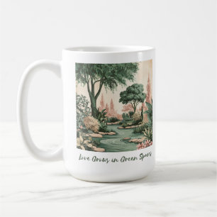 Taza De Café Amor en espacios verdes