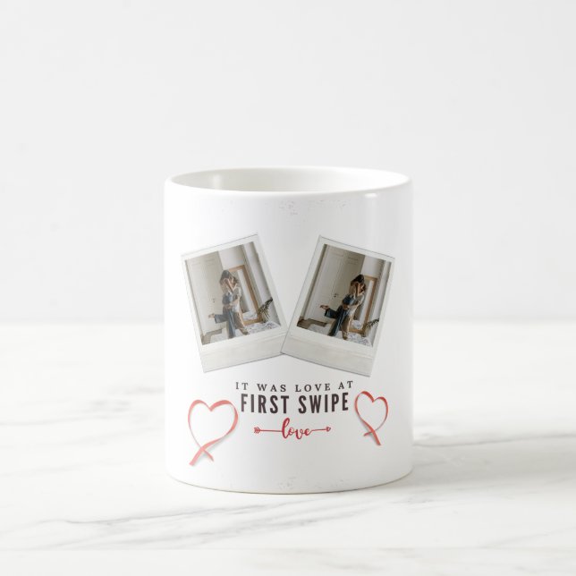 Taza De Café Amor en la primera pareja en línea de Swipe Valent (Centro)