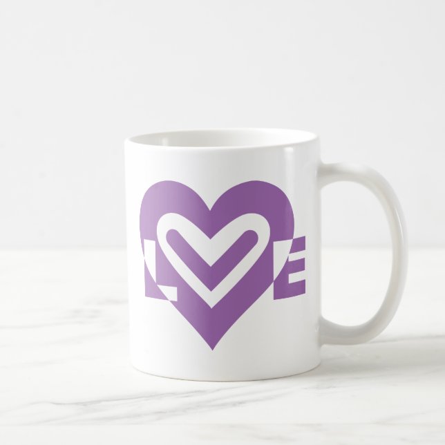 Taza De Café Amor en morado (Derecha)
