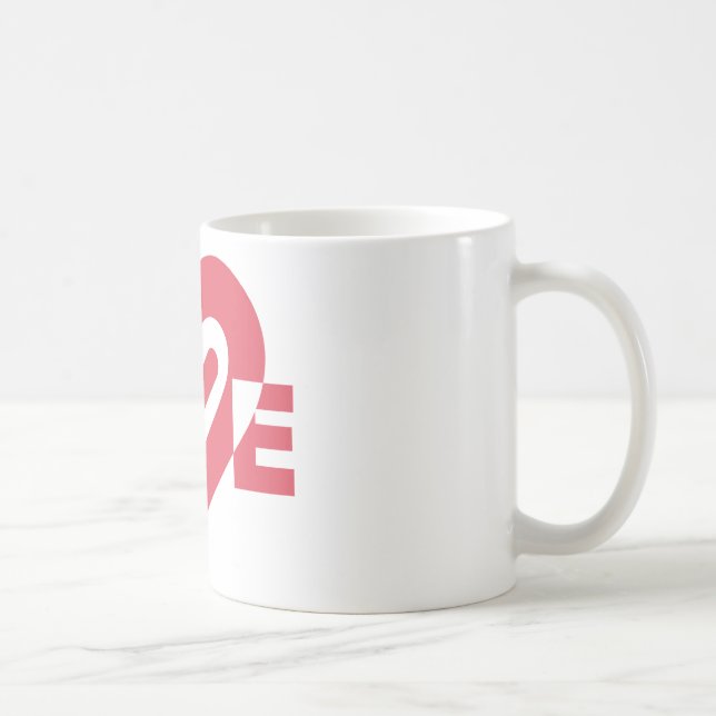 Taza De Café Amor en rosa cereza (Derecha)