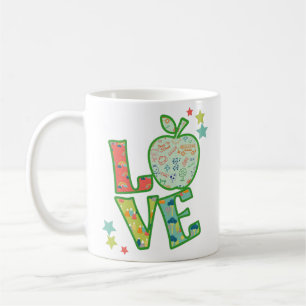 Taza De Café Amor Escuela Manzana, Vuelta al Cole