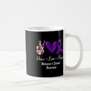 Taza De Café Amor Esperanza Cinta púrpura Alzheimerheimer Enfer