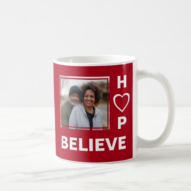 Taza De Café AMOR ESPERANZA CREER Parejas Foto (Derecha)