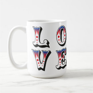 Taza De Café Amor - Estilo Carnaval de Circo Antiguo