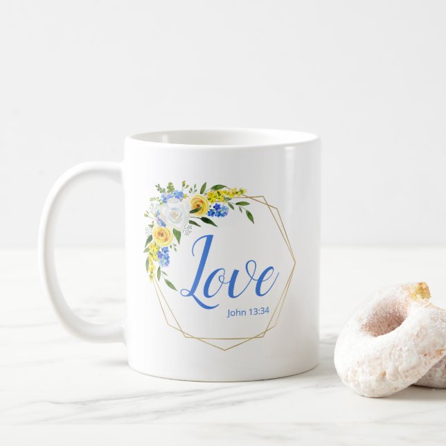 Taza De Café Amor Floral (Con donut)