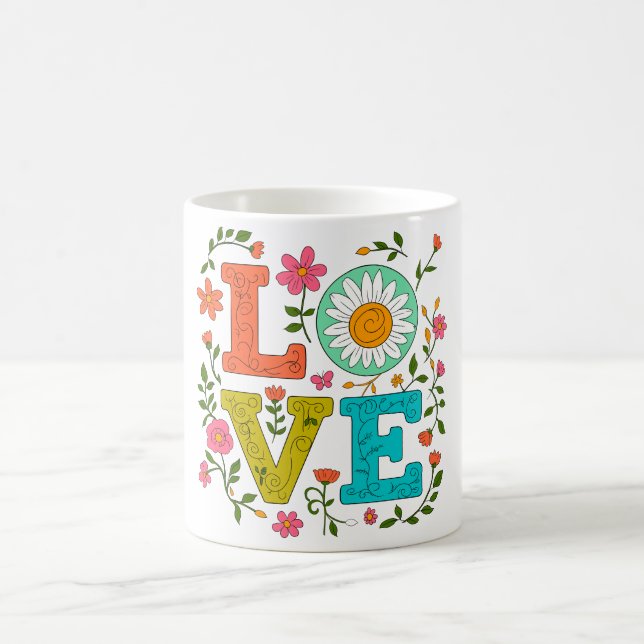 Taza De Café Amor floral (Centro)