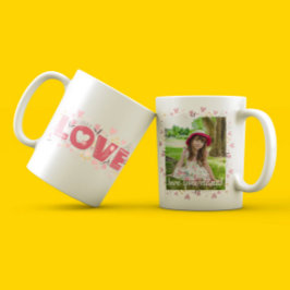 Taza De Café Amor floral pastel y comedible, con fotos