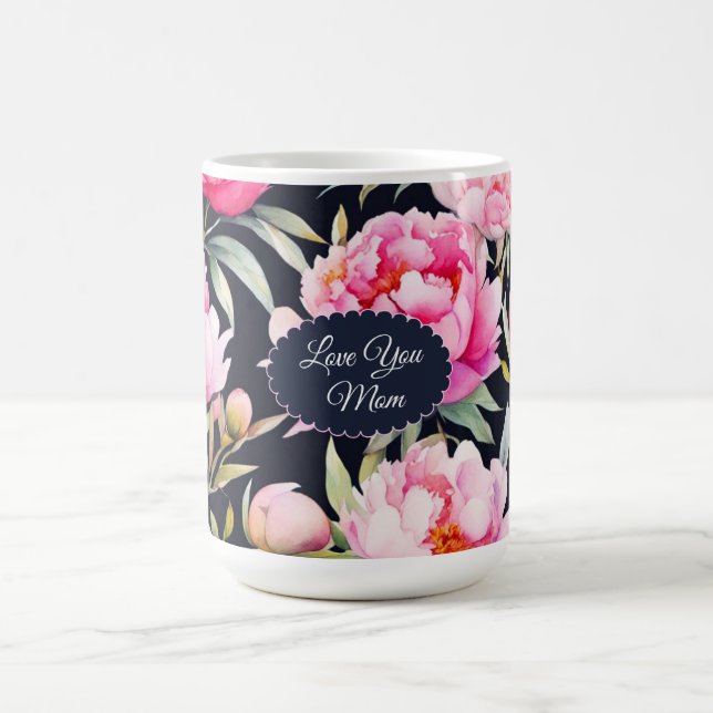 Taza De Café Amor florecido para mamá (Centro)