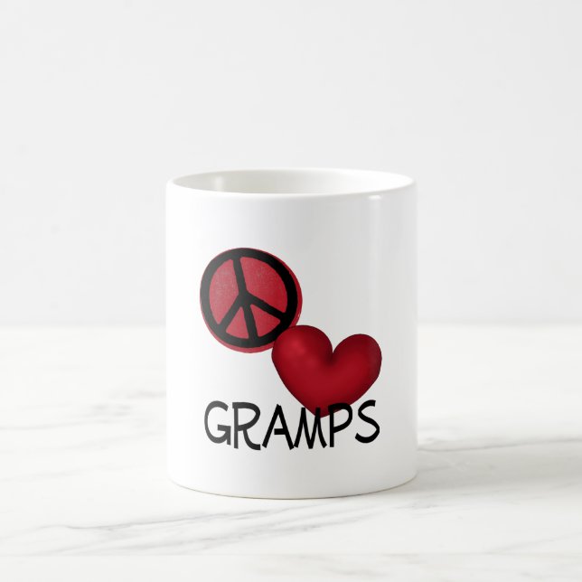 Taza De Café Amor Gramps de la paz (Centro)
