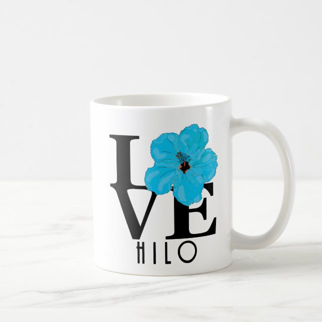 Taza De Café AMOR Hilo Blue Hibiscus 11oz (Derecha)