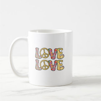 Taza De Café Amor Hippie Retro
