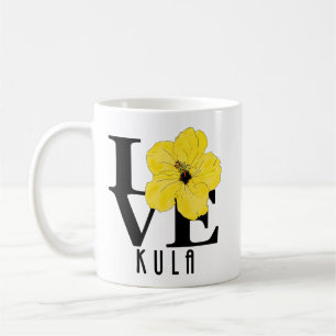 Taza De Café AMOR Kula Amarillo Hibiscus 11oz