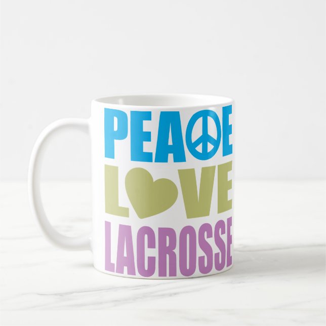 Taza De Café Amor LaCrosse de la paz (Izquierda)