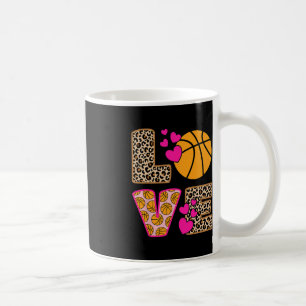 Taza De Café Amor lindo Baloncesto Leopardo Mujeres Chicas Bas