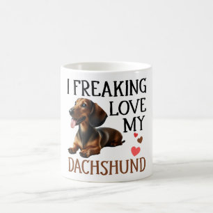 Taza De Café Amor lindo mi perro de Dachshund