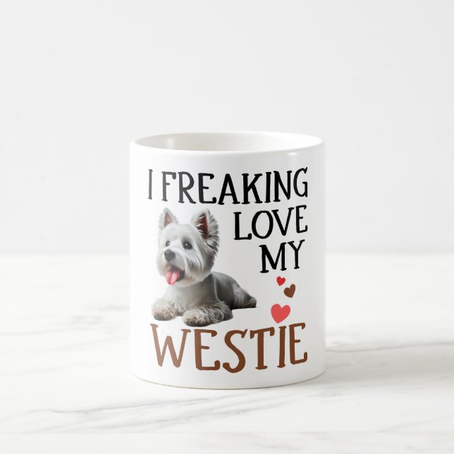 Taza De Café Amor lindo mi perro occidental (Centro)