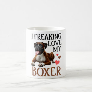 Taza De Café Amor lindo, perro de boxer
