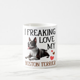 Taza De Café Amor lindo, perro horrible de Boston