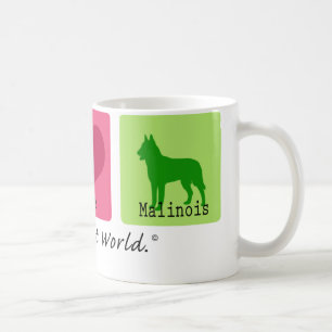 Taza De Café Amor Malinois de la paz