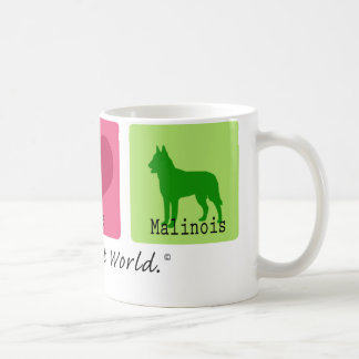 Taza De Café Amor Malinois de la paz