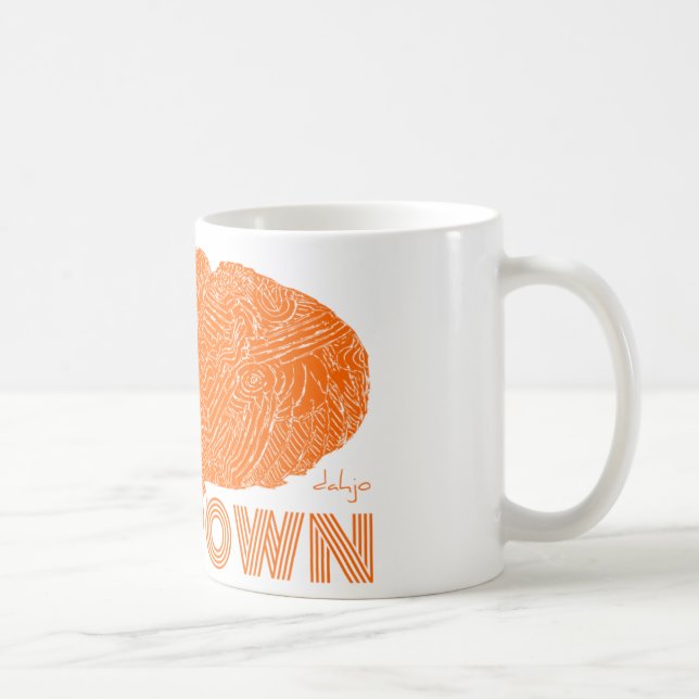 TAZA DE CAFÉ AMOR MARRÓN EN NARANJA (Derecha)