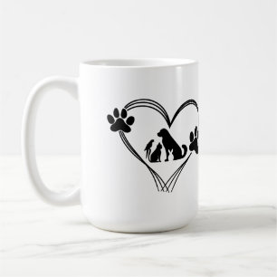 Taza De Café Amor Mascotas patas 