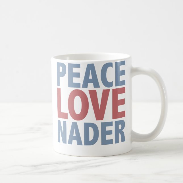 Taza De Café Amor Nader de la paz (Derecha)