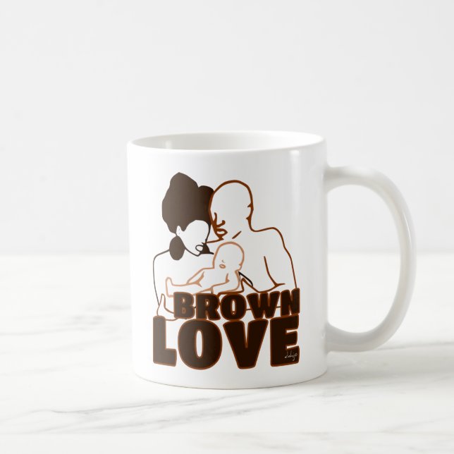 Taza De Café Amor negro Amor marrón Amor (Derecha)