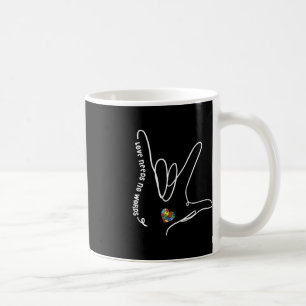 Taza De Café Amor No Necesita Palabras AsL Pieza De Rompecabeza