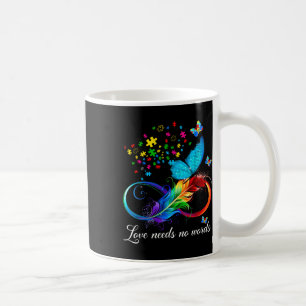 Taza De Café Amor No Necesita Palabras Autismo Niños Mamá Apoya