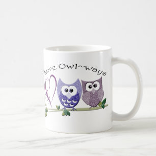 Taza De Café Amor Owl~ways, regalos lindos del arte de los