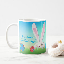 Taza De Café Amor Pascua, Feliz Cacería de Pascua, conejo lindo
