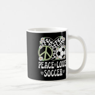 Taza De Café Amor Paz Fútbol Amante Estampado de Vaca Mujeres C