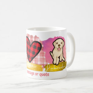 Taza De Café Amor Paz Labrador Retriever Día de San Valentín Pe