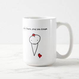 Taza De Café Amor, paz y helado
