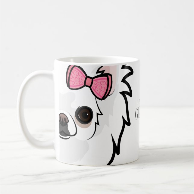 Taza De Café Amor personalizado de mi perro chihuahua (Izquierda)