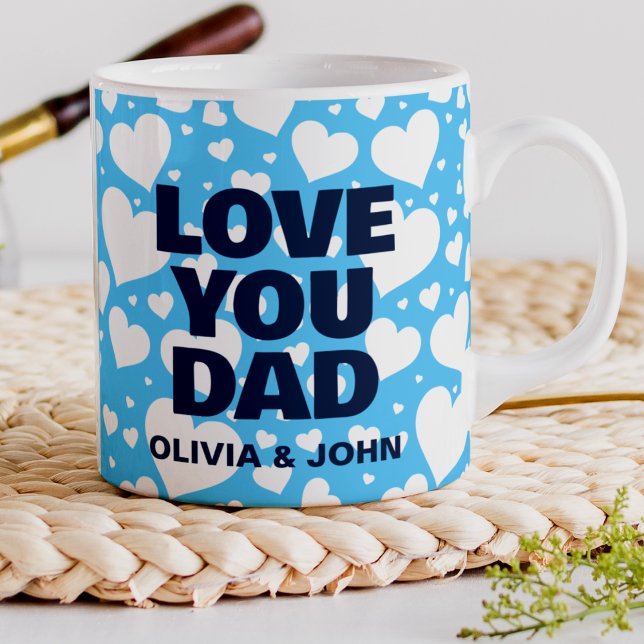 Taza De Café Amor personalizado: el día azul de tu padre (Subido por el creador)