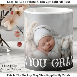 Taza De Café Amor Personalizado en Negrita para Abuelo con una