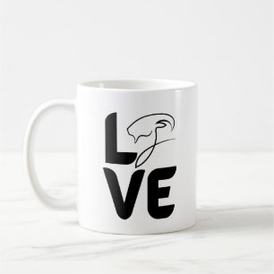 Taza De Café Amor por la cabra como O