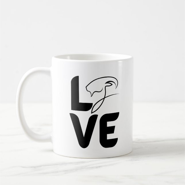 Taza De Café Amor por la cabra como O (Izquierda)