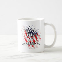 Amor por mis Estados Unidos - Café Patriótico Mug