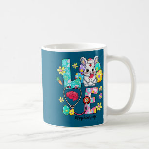 Taza De Café Amor psic enfermera vida conejo estetoscopio Pascu