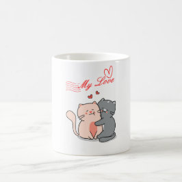 Taza De Café Amor purrfecto: café con tema de gato