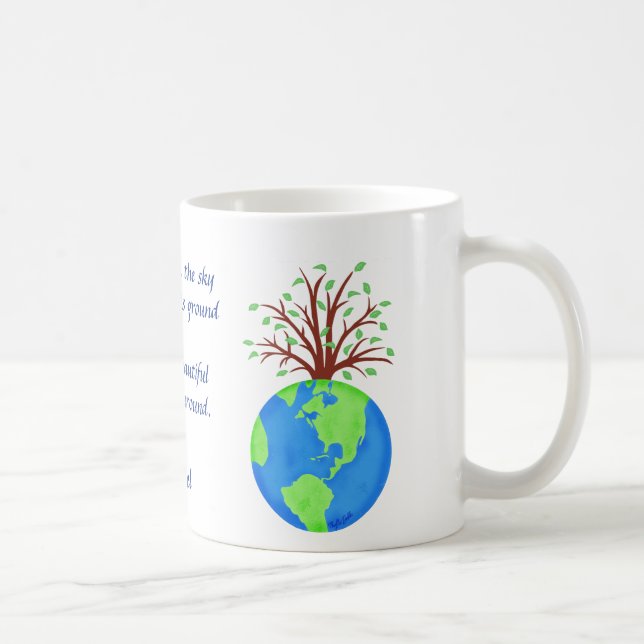 Taza De Café Amor Respeto Tierra Poema y nombre artístico perso (Derecha)