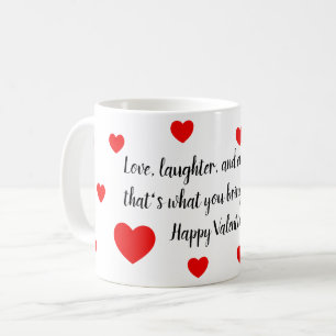 Taza De Café Amor, risa y alegría interminable Día de San Valen