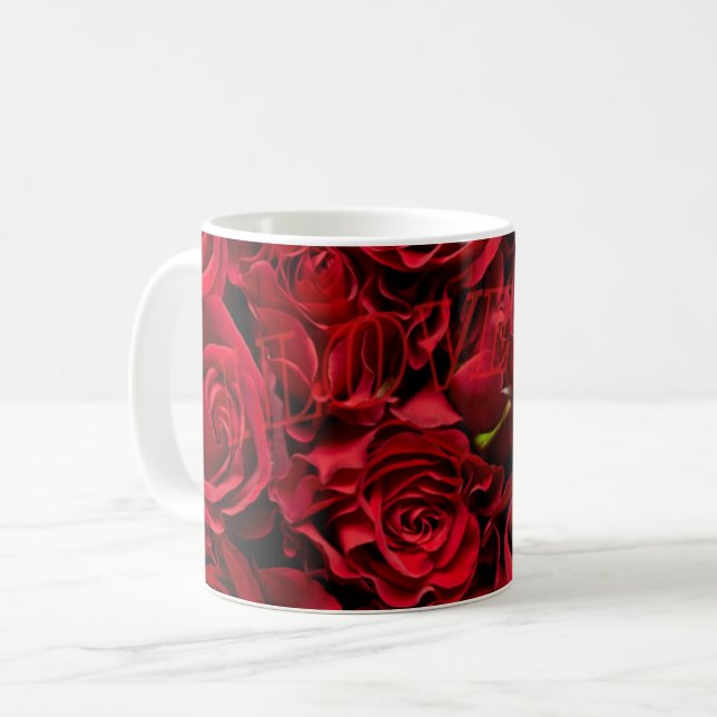 Taza De Café Amor rosado (Anverso izquierdo)