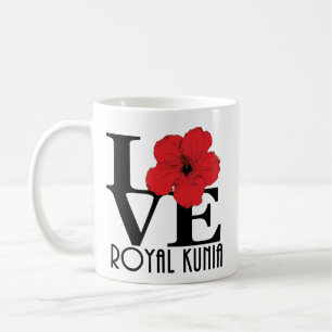 Taza De Café AMOR Royal Kunia Red Hibiscus 11oz